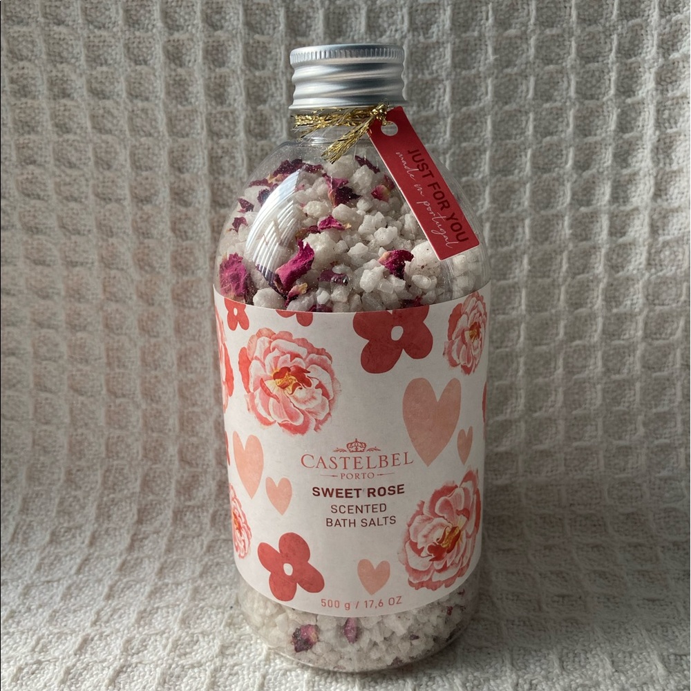 Castelbel Porto Sweet Rose Scented Bath Salts Made in Portugal